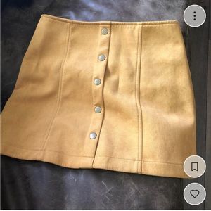 Velvet mini skirt